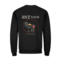 REVØRA Nice In January – Sweatshirt in Black, Rückansicht