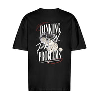 REVØRA Dinking Problems – Oversized Shirt in Black, Rückansicht