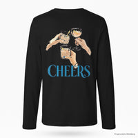 REVØRA Cheers – Longsleeve in Black, Rückansicht, KI-generierte Abbildung
