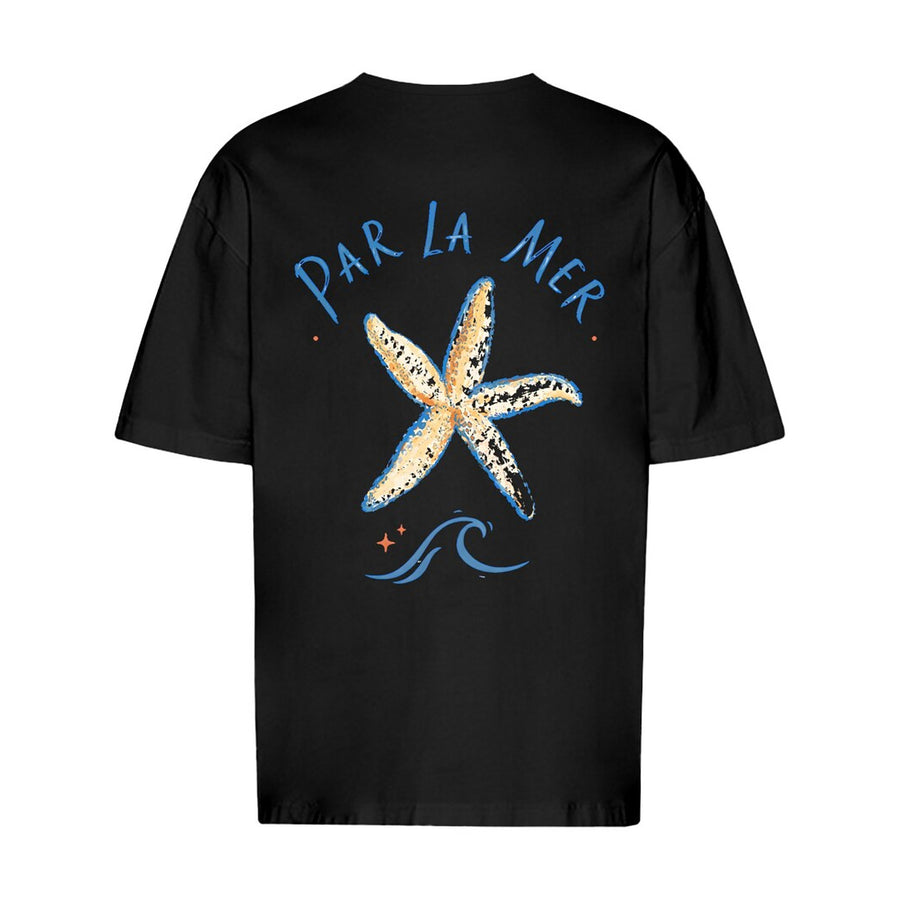 REVØRA Par La Mer – Oversized Shirt in Black, Rückansicht