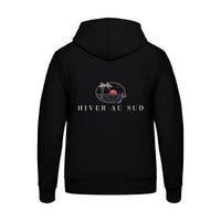 REVØRA Hiver au Sud – Zip-Hoodie in Black, Rückansicht