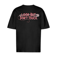 REVØRA Look But Don't Touch – Oversized Shirt in Black, Rückansicht