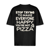 REVØRA Stop Trying To Make Everyone Happy Oversized T-Shirt – Oversized Shirt in Black, Rückansicht