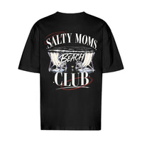 REVØRA Salty Moms Beach Club – Oversized Shirt in Black, Rückansicht