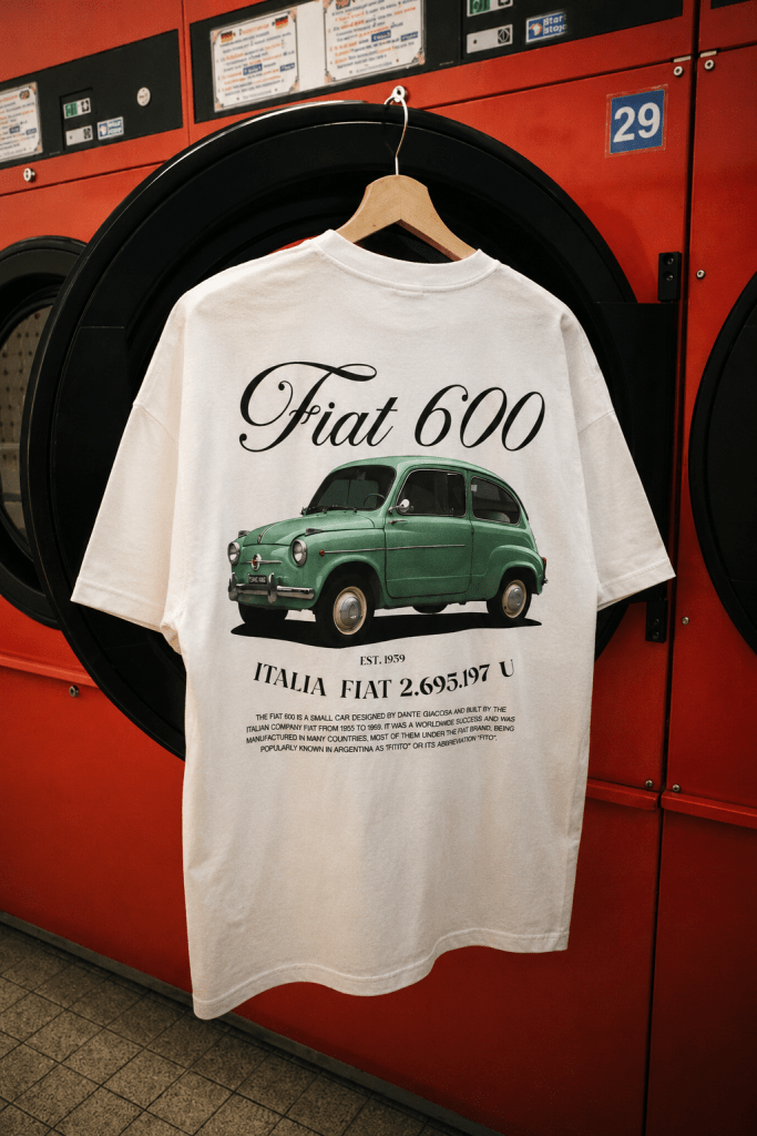 Fiat 600 T-Shirt — Italian Classic Car Streetwear | REVØRA - Revøra™