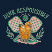 REVØRA Dink Responsibly Aperitivo – Oversized Shirt in French Navy, Rückenprint aus der Nähe