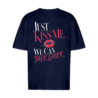 REVØRA Just Kiss Me – Oversized Shirt in French Navy, Rückansicht