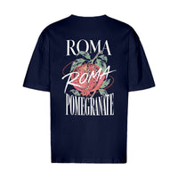 REVØRA Roma Pomegranate – Oversized Shirt in French Navy, Rückansicht
