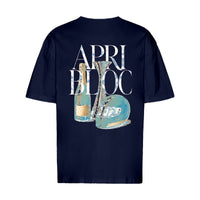 REVØRA Apri Bloc – Oversized Shirt in French Navy, Rückansicht