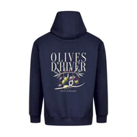 REVØRA Olives d'Hiver – Hoodie in French Navy, Rückansicht