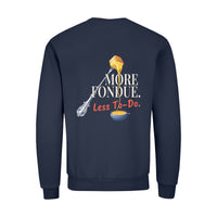 REVØRA More Fondue, Less To-Do – Sweatshirt in French Navy, Rückansicht