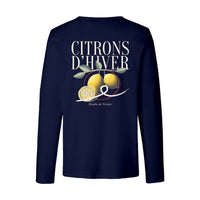 REVØRA Citrons d'Hiver – Longsleeve in French Navy, Rückansicht