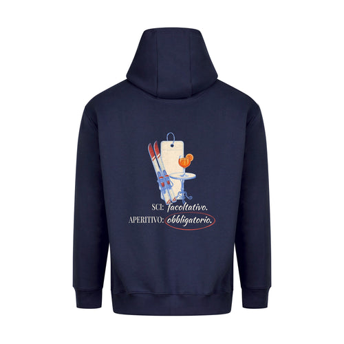 REVØRA Sci Facoltativo – Hoodie in French Navy, Rückansicht