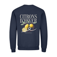 REVØRA Citrons d'Hiver – Sweatshirt in French Navy, Rückansicht