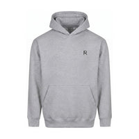 REVØRA The Chief Blanket Officer – Hoodie in Heather Grey, Brustzeichen RØ, gedruckt