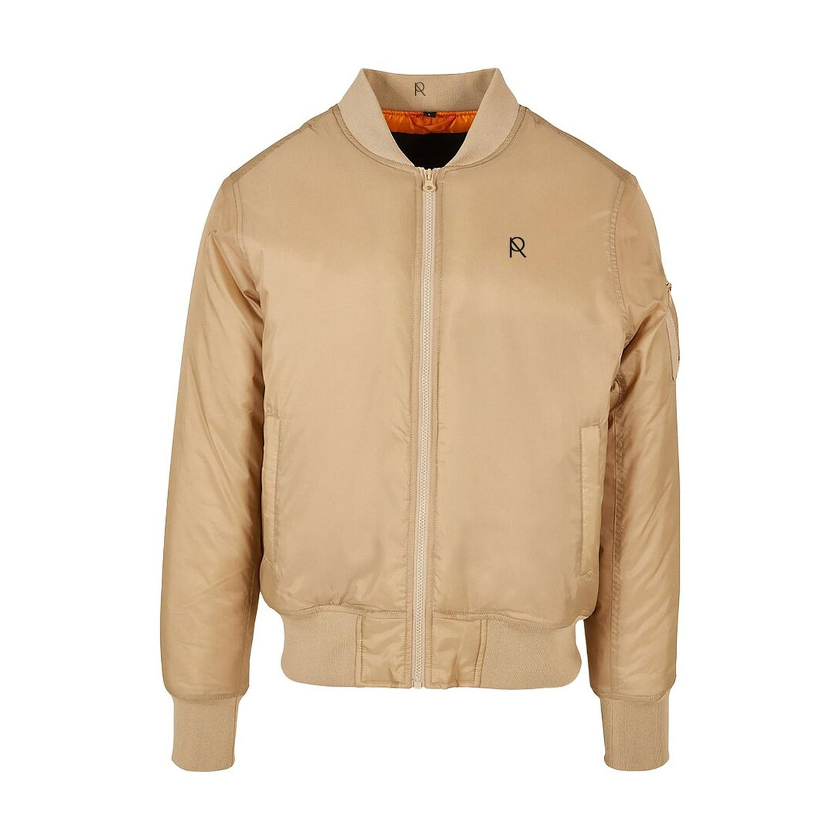 REVØRA REVØRA Clean – Bomberjacke in Union Beige, Brustzeichen RØ, gedruckt