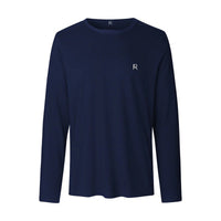 REVØRA Citrons d'Hiver – Longsleeve in French Navy, Brustzeichen RØ, gedruckt