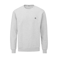 REVØRA Agrumes d'Hiver – Sweatshirt in Heather Grey, Brustzeichen RØ, gedruckt