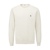REVØRA Citrons d'Hiver – Sweatshirt in Natural Raw, Brustzeichen RØ, gedruckt