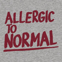 REVØRA Allergic To Normal Oversized T-Shirt – Oversized Shirt in Heather Grey, Rückenprint aus der Nähe