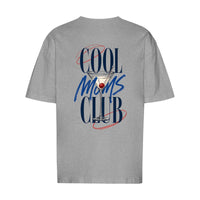 REVØRA Cool Moms Club – Oversized Shirt in Heather Grey, Rückansicht