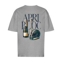 REVØRA Apri Bloc – Oversized Shirt in Heather Grey, Rückansicht
