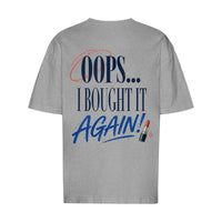 REVØRA Oops I Bought It Again – Oversized Shirt in Heather Grey, Rückansicht