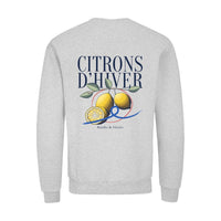 REVØRA Citrons d'Hiver – Sweatshirt in Heather Grey, Rückansicht