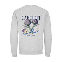 REVØRA Carciofi – Sweatshirt in Heather Grey, Rückansicht