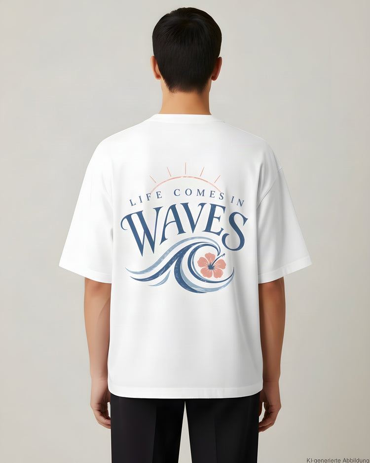 Life Comes In Waves Oversized T-Shirt