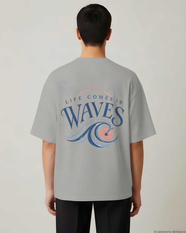Life Comes In Waves Oversized T-Shirt
