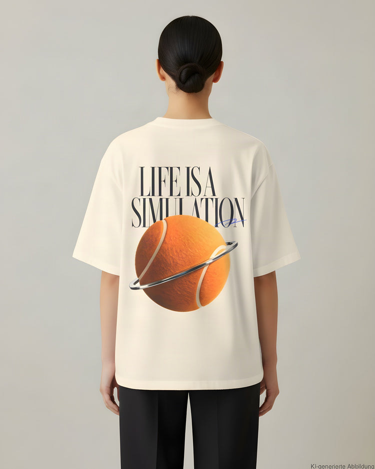 Life Is A Simulation Oversized T-Shirt