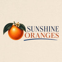 REVØRA Sunshine Oranges – Oversized Shirt in Natural Raw, Rückenprint aus der Nähe