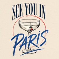 REVØRA See You In Paris – Oversized Shirt in Natural Raw, Rückenprint aus der Nähe