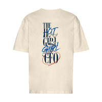 REVØRA Hot Girl CFO – Oversized Shirt in Natural Raw, Rückansicht
