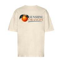REVØRA Sunshine Oranges – Oversized Shirt in Natural Raw, Rückansicht