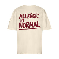 REVØRA Allergic To Normal Oversized T-Shirt – Oversized Shirt in Natural Raw, Rückansicht
