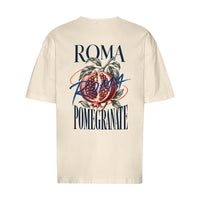 REVØRA Roma Pomegranate – Oversized Shirt in Natural Raw, Rückansicht