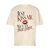 REVØRA Just Kiss Me – Oversized Shirt in Natural Raw, Rückansicht
