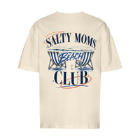 REVØRA Salty Moms Beach Club – Oversized Shirt in Natural Raw, Rückansicht