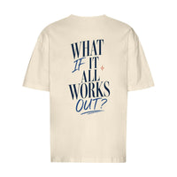 REVØRA What If It All Works Out – Oversized Shirt in Natural Raw, Rückansicht