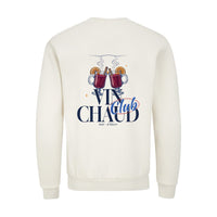 REVØRA Vin Chaud Club – Sweatshirt in Natural Raw, Rückansicht