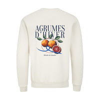 REVØRA Agrumes d'Hiver – Sweatshirt in Natural Raw, Rückansicht
