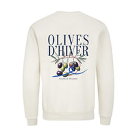 REVØRA Olives d'Hiver – Sweatshirt in Natural Raw, Rückansicht