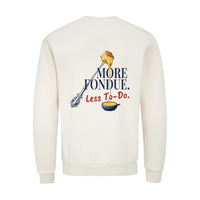 REVØRA More Fondue, Less To-Do – Sweatshirt in Natural Raw, Rückansicht