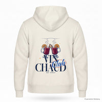 REVØRA Vin Chaud Club – Zip-Hoodie in Off White, Rückansicht