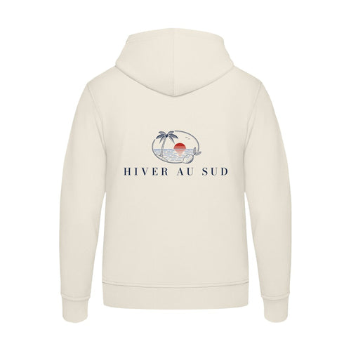 REVØRA Hiver au Sud – Zip-Hoodie in Off White, Rückansicht