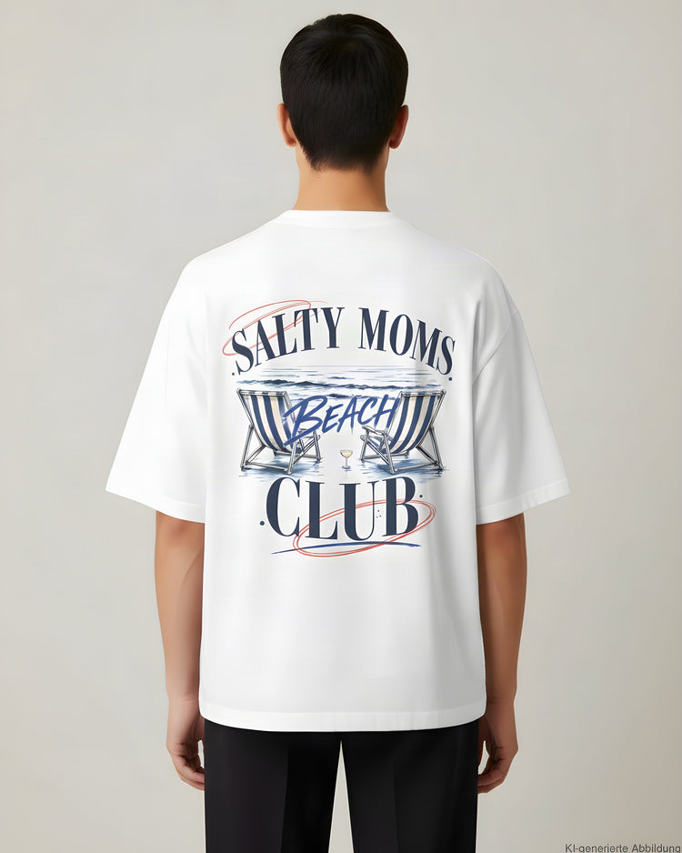 Salty Moms Beach Club Oversized T-Shirt