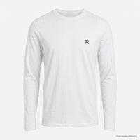 REVØRA La Dolce Vita – Longsleeve in White, Brustzeichen RØ, gedruckt, KI-generierte Abbildung