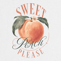 REVØRA Sweet Peach Please – Oversized Shirt in White, Rückenprint aus der Nähe